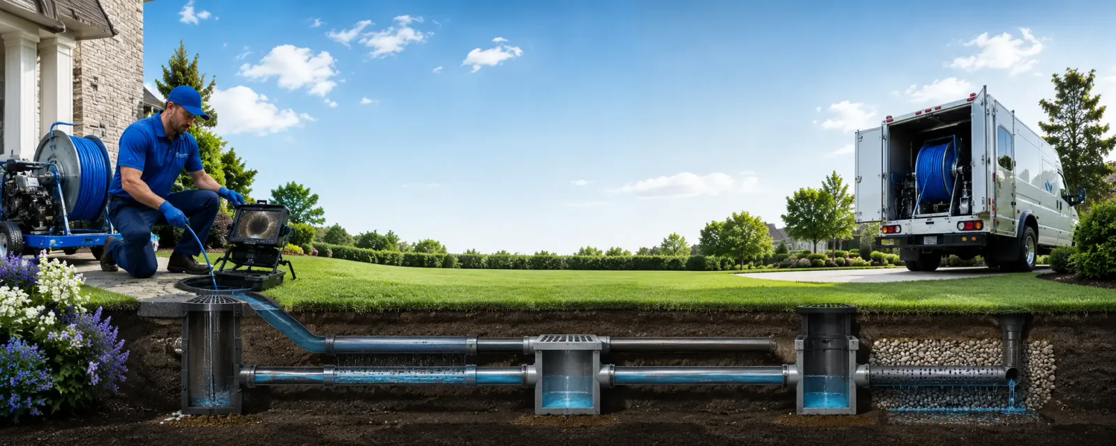Outdoor drain cleaning information for Smilax, KY